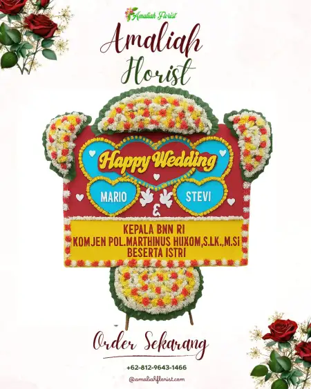 Papan Bunga Pernikahan Asempapan